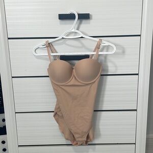Medium tan color Slim Shapewear with patted bra from La Viva en rose.